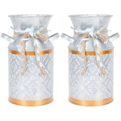  Set of 2 Metall Blumenständer Eisenblumenhalter Blumenanzeigevase - Bild 1 von 4