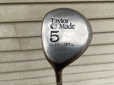 Left Handed TaylorMade Pittsburgh Persimmon 23 Degree 5 Wood Steel R Flex Shaft - Image 1 of 4