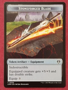 Magic The Gathering COMMANDER MASTERS CMM STONEFORGED BLADE SERVO token card MTG - Picture 1 of 2