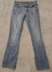 Wrangler Premium Patch Jeans Bootcut Low Rise Stretch Juniors 7x36 Inseam 33" - Picture 1 of 22