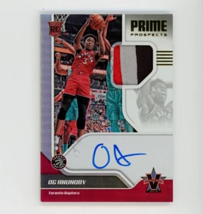 OG ANUNCIOBY 2017-18 Panini Vanguard PARCHE AUTOMÁTICO RC RPA ROOKIE #d/99 KNICKS On Card - Imagen 1 de 2
