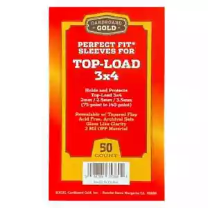 PAPPE GOLD perfekte Passform Hüllen für Top-Load 3x4 50 Ct kostenloser Versand - Bild 1 von 2