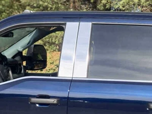 Polished Pillar Post Trim 4pc fits 2023-2025 Ford F-350 Super Duty Crew Cab - Picture 1 of 3
