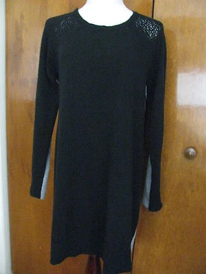 Rachel Roy Mujer Negro Gris Detalle Jersey Vestido XLarge  Foto 1 de 4