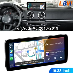 10.33'' Android 12 Car GPS Radio Stereo Video Dash Carplay For Audi A3 2013-2019 - Picture 1 of 12