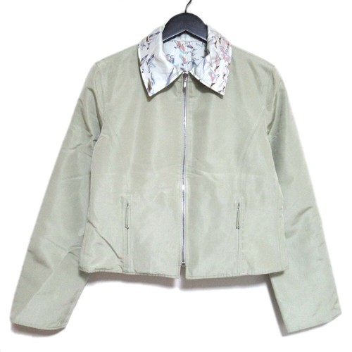 HERMÈS Giacca imbottita in seta reversibile HERMES con zip taglia LA verde multicolore donna