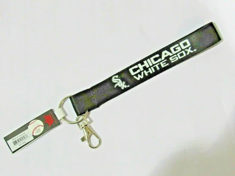 MLB Chicago White Sox Wristlet Key Chains Hook and Ring 9" Long by Aminco Cover