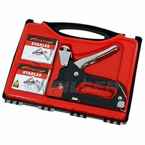 Neilsen CT1609 Heavy Duty Staple Gun Stapler Upholstery Wood, Orange and Black - Picture 1 of 3