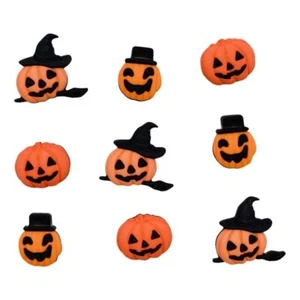 Calabazas talladas 4543 - Botones en abundancia - Calabazas de Halloween - Chatarra de costura artesanal - Imagen 1 de 2