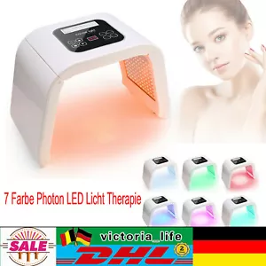 7 Farbe Photon LED Licht Therapie Gesichtsmaske Therapie Hautpflege Schönheit - Bild 1 von 12