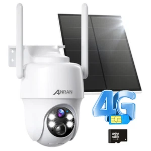 ANRAN 2K 3MP 4G LTE Überwachungskamera Aussen mit SIM Karte PTZ Solar Kamera 32G - Bild 1 von 13