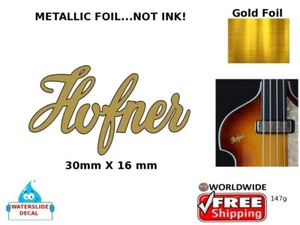 Hofner Guitars Guitar Decal Foil Headstock Logo Waterslide Restoration 147g - Picture 1 of 1