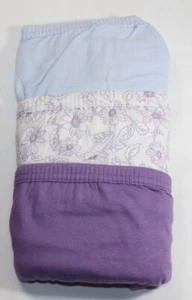 New 3 pk JOCKEY covered waistband 100% cotton STRING BIKINI PURPLE BLUE FLORAL 7 - Picture 1 of 5
