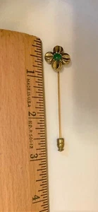 Vintage Stick Pin with End Cap Ornate Gold tone 3" Fashion Jewelry - Picture 1 of 5