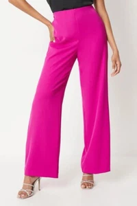 Coast - Wide Leg Drape Fabric Trouser - Magenta /Pink - Size 14 - New - RRP £55 - Picture 1 of 8