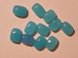 Peru Blue Opal Cab 10x14 MM. cushion Peruvian Simulated. - Picture 1 of 1