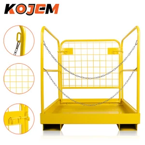 Forklift Safety Cage Work Platform Basket 36"x36" Heavy Duty Steel Collapsible - Picture 1 of 18