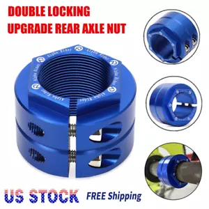 Double Locking Upgrade Rear Axle Nut FOR Yamaha YFZ350 Banshee AR YFS200 Blaster - Foto 1 di 12