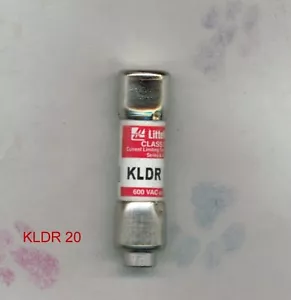 LITTELFUSE KLDR 20 KLDR20 FUSIBILE 20 AMP 600 VOLT - Foto 1 di 2