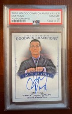 2016 Upper Deck UD Goodwin Champions CM Punk Auto Autograph PSA 10 AEW WWE POP 7
