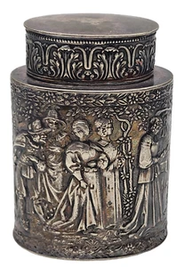Antique DERBY Silver Plate Tea Caddy Jar - Picture 1 of 6