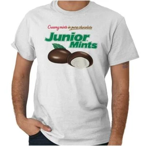 Junior Mints Creamy Candy in Pure Chocolate Womens or Mens Crewneck T Shirt Tee - Picture 1 of 8