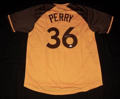 GAYLORD PERRY AUTOGRAPHED CUSTOM JERSEY (SAN DIEGO PADRES) - JSA COA! - Image 1 of 4
