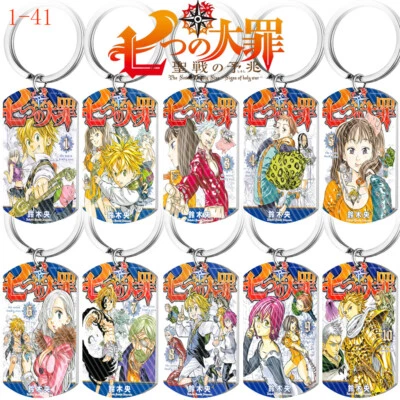 Los siete pecados capitales llavero regalos para adolescentes niños hombres mujeres decoración Foto 1 de 4