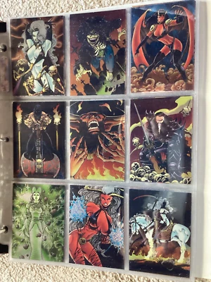 1995 LADY DEATH II CHROMIUM SERIES 2 Complete Parallel Sticker Card Set - Image 1 of 3