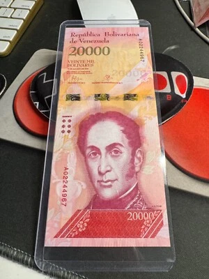 Billete de 20000 Bolívares Auténtica Moneda Venezuela, Circulado, Serie 2017 Foto 1 de 4