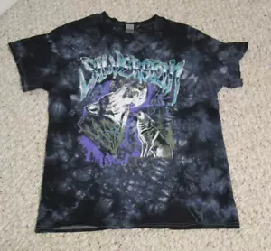 Size Medium Silverstein Band Tie Dye T-Shirt Wolf Lightning Forest Graphic Y2K - Picture 1 of 4