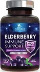 Elderberry Capsules 1200mg Immune System Support Sambucus Nigra Extract