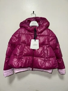 MONCLER KIDS CLARET HOODED DOWN JACKET Size 8A - Picture 1 of 11