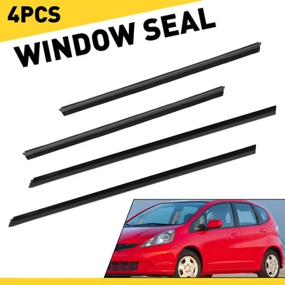 Vedação de moldura de faixa climática cinto de porta 4 peças para Honda Fit Jazz 2009-2013 - Imagem 1 de 4