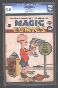 Magic Comics #1 CGC 3.5 Tape on Cover 1939 Henry Cover - Bild 1 von 2