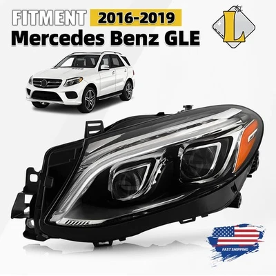 Left Driver Side Headlight LED Lamp For 2016-2019 Mercedes Benz GLE350 GLE400 - Image 1 of 4