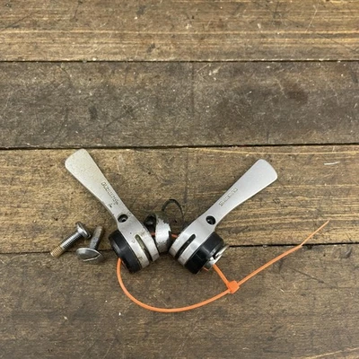 Vintage Shimano SL-S434 Light Action Friction Downtube Shifters 6 Speed Pair - Image 1 of 4