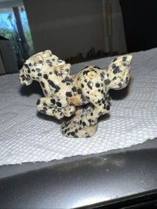 Statuina cavallo marmo granito pietra intagliata a mano miniatura 1-1/2" - Foto 1 di 12