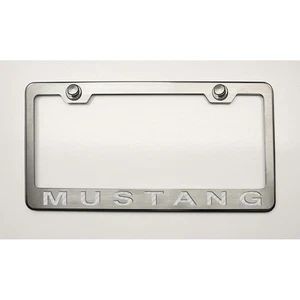 Plate Frame White C-Fiber 'Mustang' Inlay&Brushed Face for 2005-2009 Mustang - Bild 1 von 4