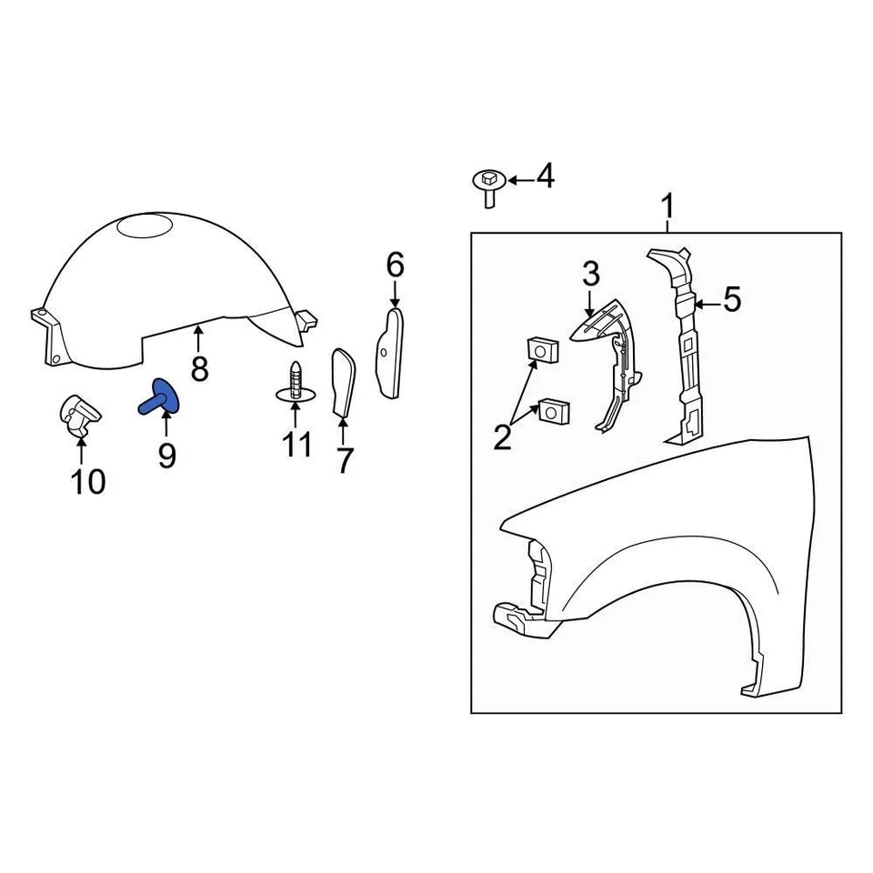 For Ford Expedition 2007-2017 Ford W713375S900 Fender Liner Screw - Imagem 1 de 1
