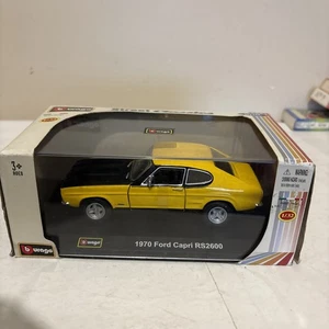 Burago street classics ford capri model car die cast 1/32 1970 RS2600 yellow - Picture 1 of 6