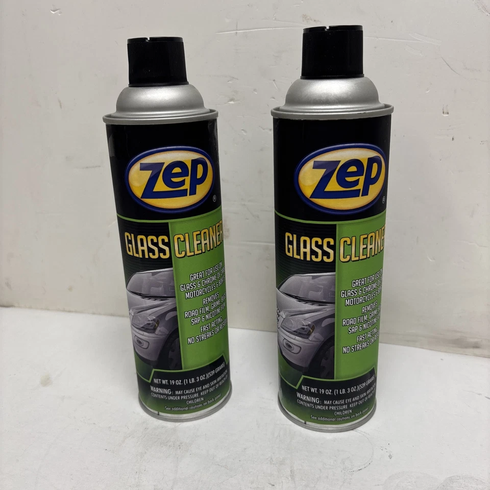2pk Zep Glass Cleaner -Aerosol Can 19 Oz - Part ZAA124