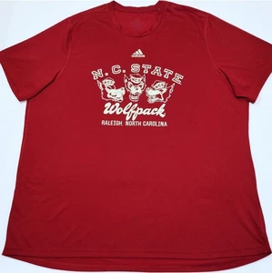 TEAM ISSUED adidas Aeroready NC State Wolfpack retro Tuffy shirt Men's XXL 2XL - Picture 1 of 5