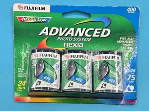 Fujifilm 400 Filmrolle 25 Belichtungen APS 24mm Nexia 2004-10 Lot 3 Pack Farbe - Bild 1 von 3