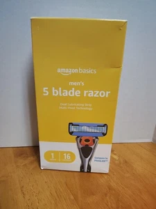 Amazon Basics 5-Klingen Motionsphere Rasierer für Männer mit Dual Gleitgel 16 Nachfüllpack - Bild 1 von 2