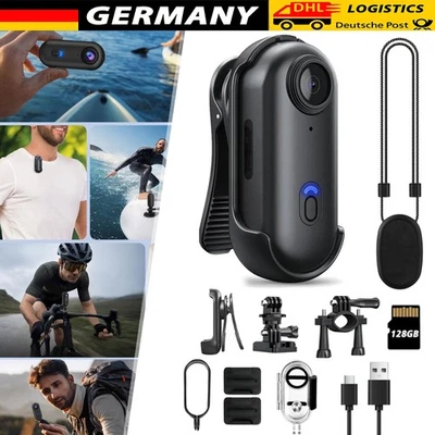 Mini Action Kamera 4K 30FPS 30M Wasserdicht 128G WiFi Action Cam Helmkamera DHL - Bild 1 von 4