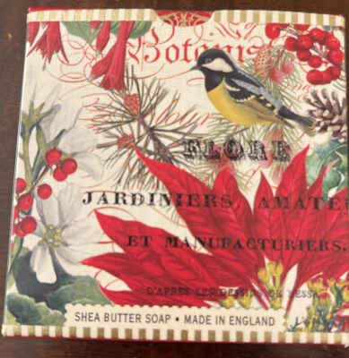 Shea Butter Soap Michel Design Works Christmas Bloom 1 Bar 3.5 oz Merry & Bright - Image 1 of 4