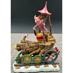 Figura Danbury Como Nuevo Piglet Express Rosa Paraguas Conducción Tren Letrero - Imagen 1 de 3