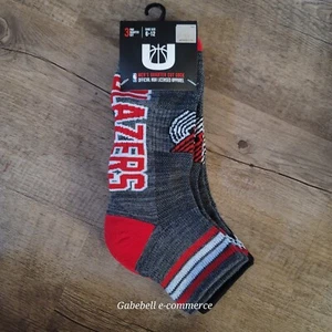 Calcetines de corte cuarto Portland Trailblazers NBA para hombre nuevos con etiquetas paquete de 3 deportes de baloncesto  - Imagen 1 de 5