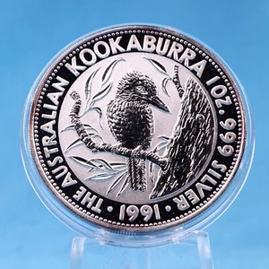 Australien 5 Dollar 1991 Australian Kookaburra 1 oz Silber 999 vz - Bild 1 von 2